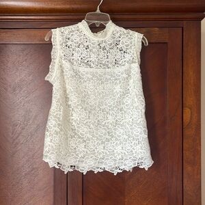 White lace blouse NWT